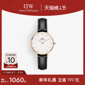 DW手表女款 PETITE皮质圆表女士腕表送女生礼物 28MM