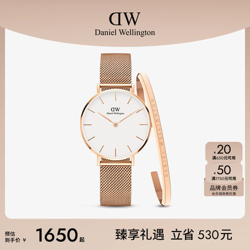 dw手表女流金表手镯套装32mm