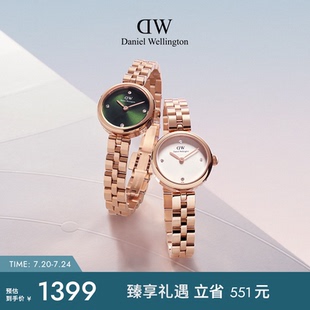 DW小金表 ELAN系列手表女玫瑰金色石英表腕表精致小表盤 新品