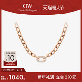 DW项链男女同款 星河系列项链轻奢小众锁骨链高级感玫瑰金首饰