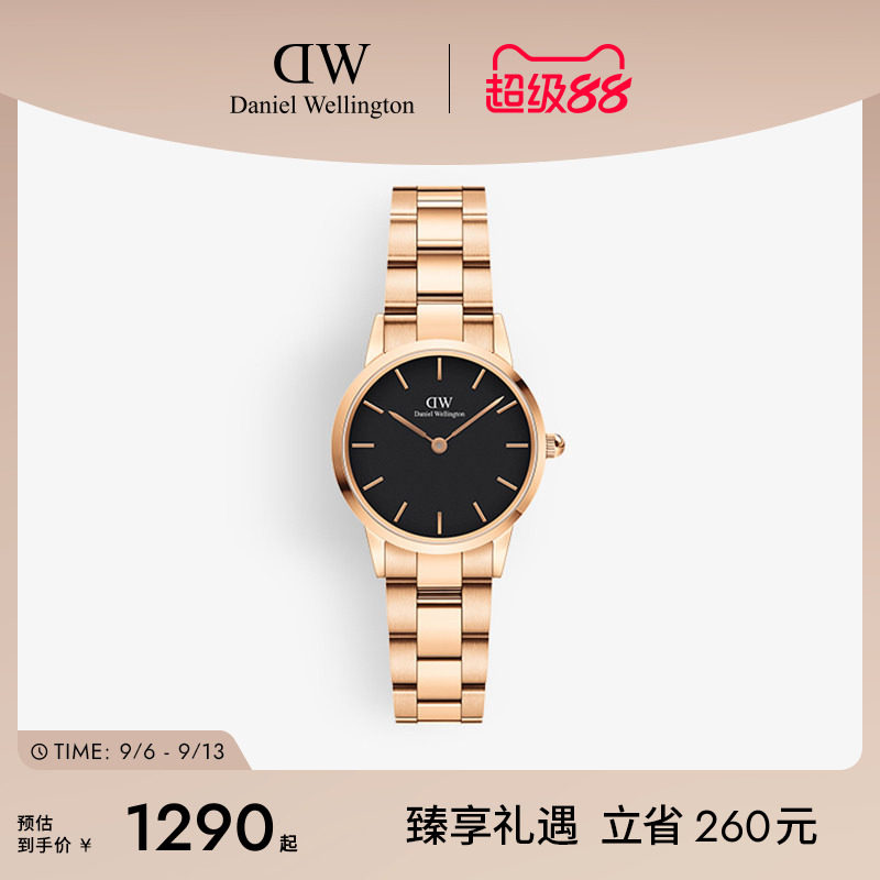 DW情侣精钢石英表28MM图片