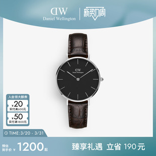 DW手表女 石英表女士手表32MM PETITE系列简约皮带款