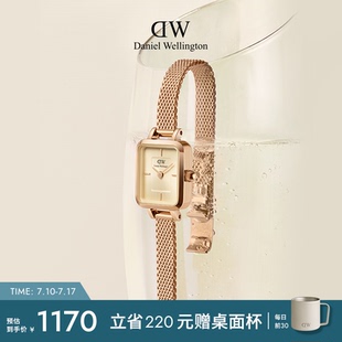 DW手表女款 輕奢小眾女士手表禮物 QUADRO系列復古小方糖腕表女款