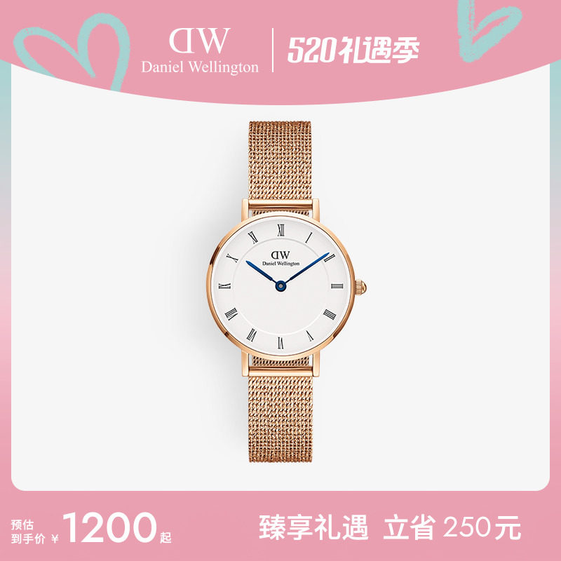 DW女士手表 PETITE系列小蓝针腕表轻奢小众石英女表小众设计