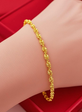 极简水波链手链女ins风小众设计