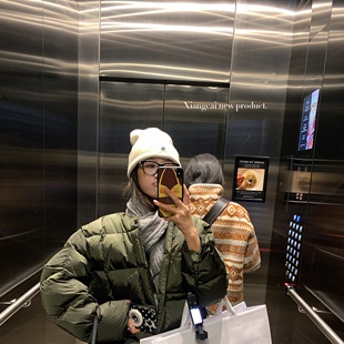 2025冬季新款宽松保暖面包服外套女小个子短款圆领90白鸭绒羽绒服