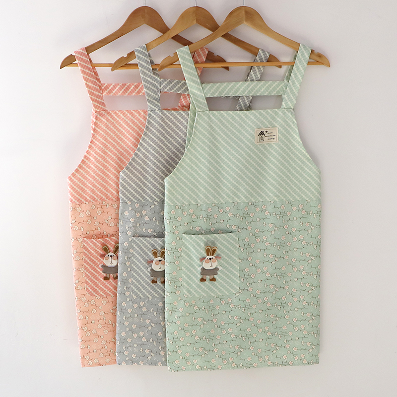 围裙做饭防油可爱卡通兔子腰包