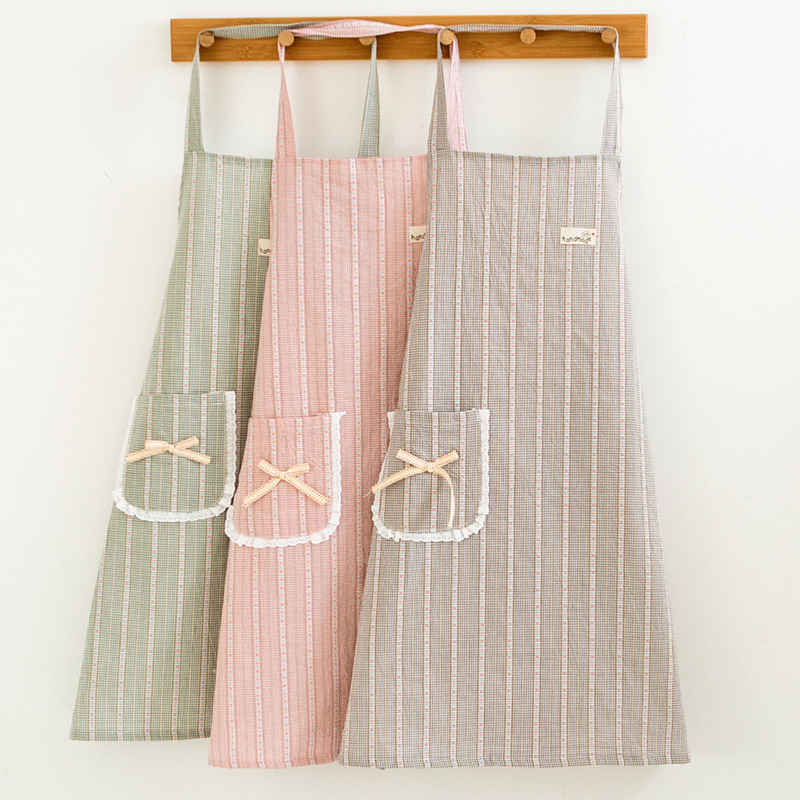 家用挂脖围裙厨房防污透气工作服