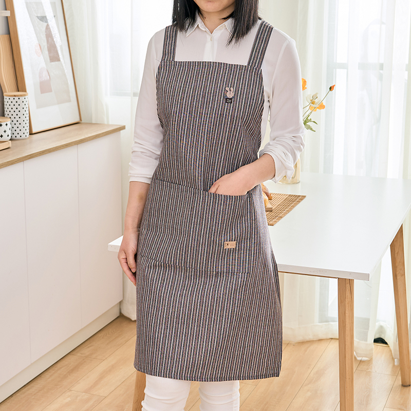 家用双层防油污围裙工作服女