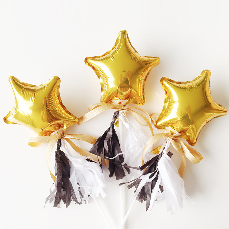 5寸铝膜五角星心形气球婚礼生日派对商场婚庆节装饰星星布置用品|msdalam kategori bekalan perayaan/hadiah, belon/Terapung bola udara, belon - dari Buy2taobao.com untuk memberikan perkhidmatan ejen Taobao profesional membeli