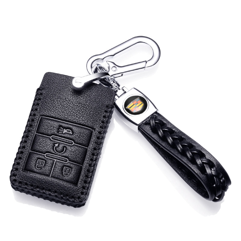 适用于凯迪拉克SLS赛威钥匙套SRX XTS CTS 汽车真皮老款钥匙包扣