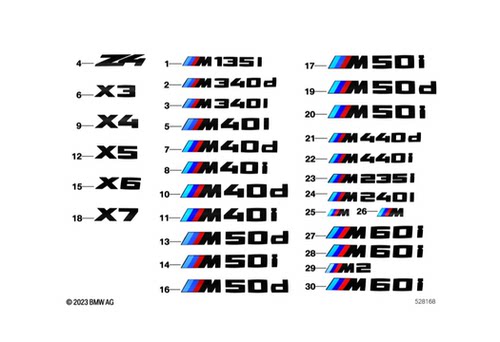 宝马BMW各系字标字帖车标原厂