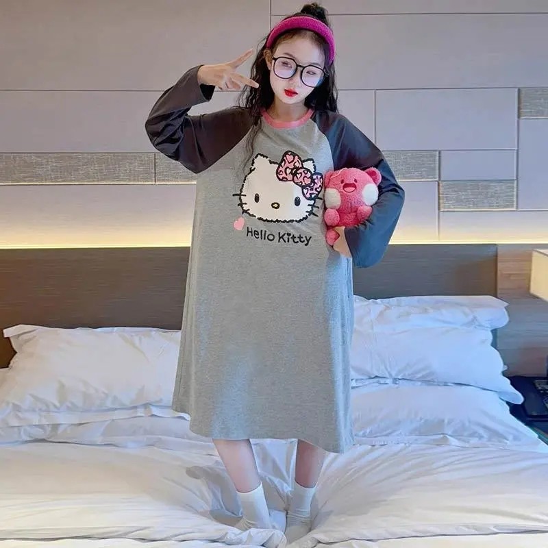 可爱春秋款套头女孩纯棉长袖全棉宽松新款女童睡裙a类中大童睡衣,童装/婴儿装/亲子装,家居服套装,淘宝优惠券,粉丝福利购,淘宝优惠卷