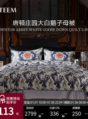 ESTEEM/宜庭唐顿庄园绒丝子母被床上二合一被四季被【专柜同款】