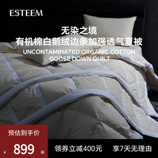 专柜同款 ESTEEM 宜庭无染之境生态有机棉95白鹅绒羽绒夏被芯