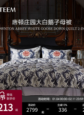 ESTEEM/宜庭唐顿庄园绒丝子母被床上二合一被四季被【专柜同款】