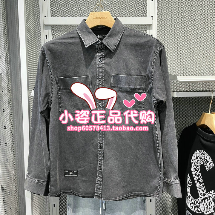 杰克琼斯男牛仔衬衫潮流时尚宽松 225362002 A16 6905571275526