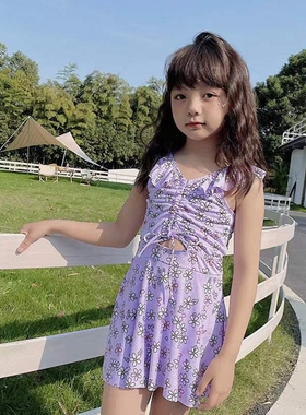 夏季韩版62005小清新儿童泳衣 甜美可爱公主裙式度假旅游泳装直销
