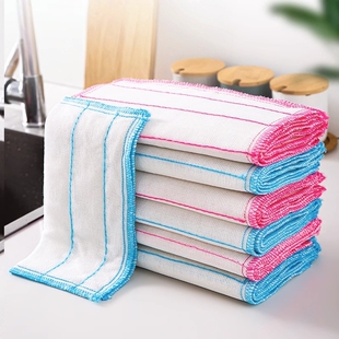 抹布吸水不掉毛去油污洗碗布纯棉百洁布毛巾厨房专用家用刷碗神器