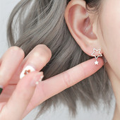 星星耳环银简约个性 潮耳饰女 气质设计感耳钉韩国气质学生2021新款
