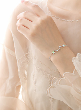 小众宇宙星空学生月光石手链