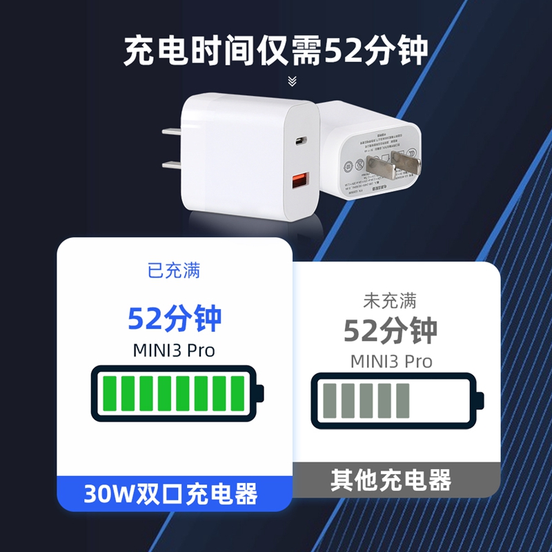 Mini2/3Pro机身遥控器PD快充头