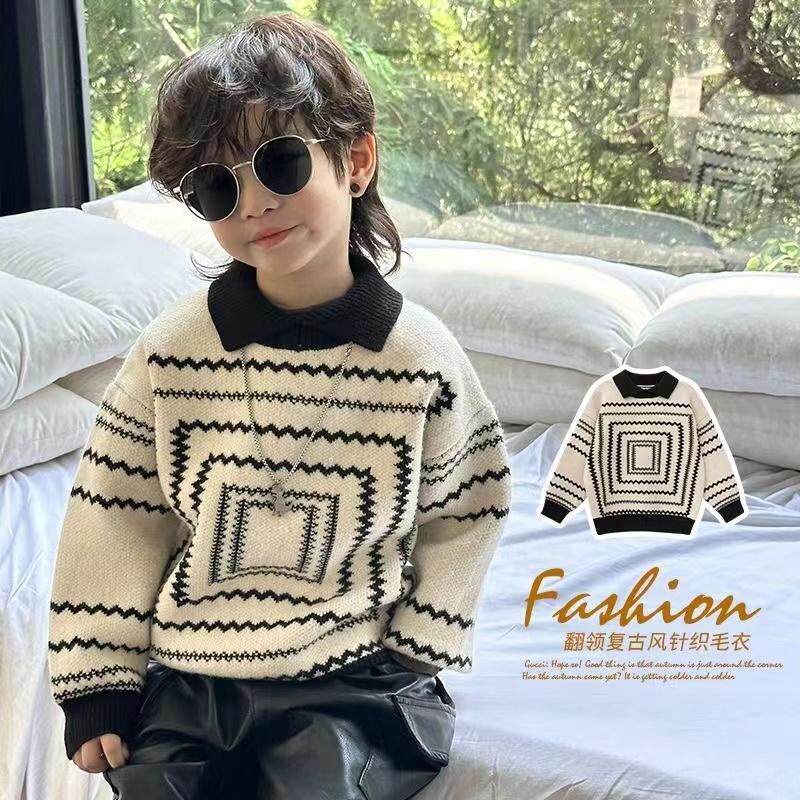 儿童毛衣洋气秋冬新款韩版时髦上衣男童宝宝冬季复古加厚打底衫潮,童装/婴儿装/亲子装,毛衣/针织衫,淘宝优惠券,粉丝福利购,淘宝优惠卷