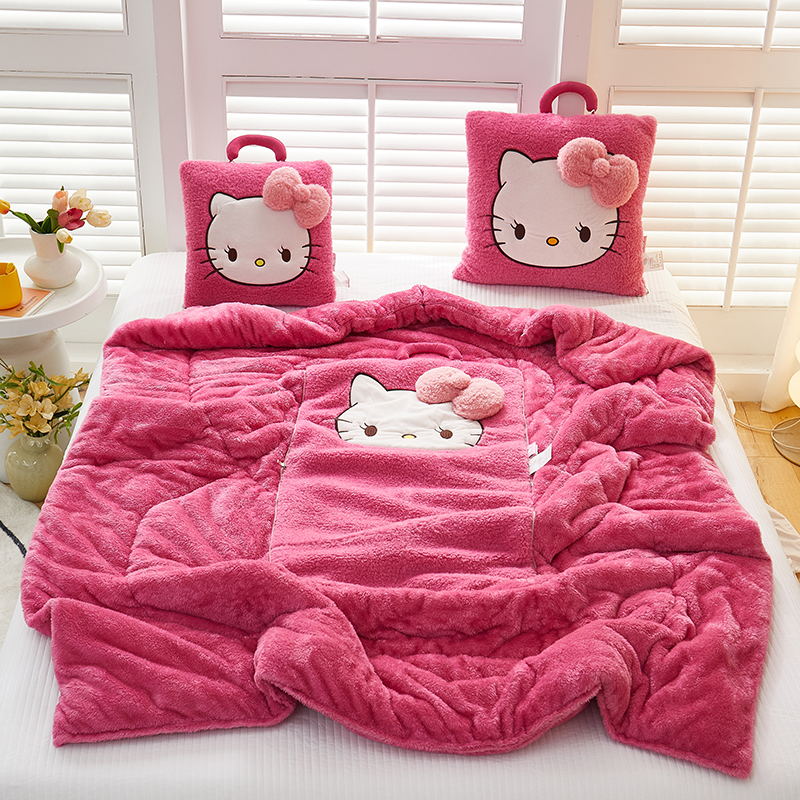 加厚卡通抱枕被子两用汽车靠垫