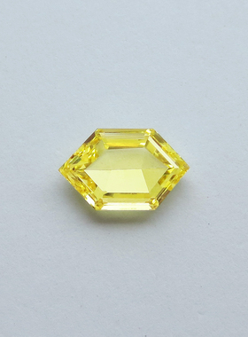 1 FIY VS2 六边形浓彩黄 异形钻 特殊切割 GIA