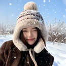 加厚加绒保暖雷锋帽子女秋冬季 针织费尔岛护耳帽东北防寒百搭休闲