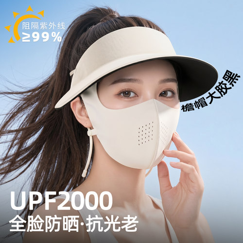 6.0升级~冰感透气防晒面罩帽子