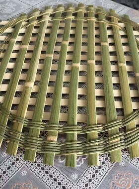 竹蒸架纯手工圆形竹蒸垫手编竹蒸片家用老式竹蒸篦子竹子压酸菜缸