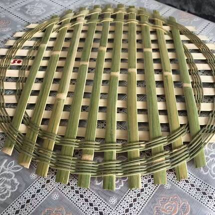竹蒸架纯手工圆形竹蒸垫手编竹蒸片家用老式竹蒸篦子竹子压酸菜缸
