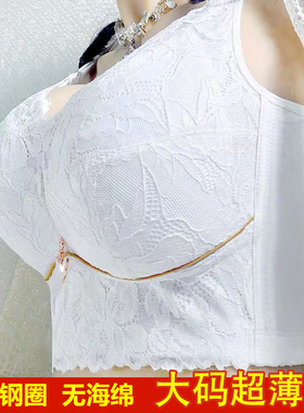 薄款大码女内衣缩胸聚拢防下垂调整型无钢圈舒适减压大胸显小胸衣