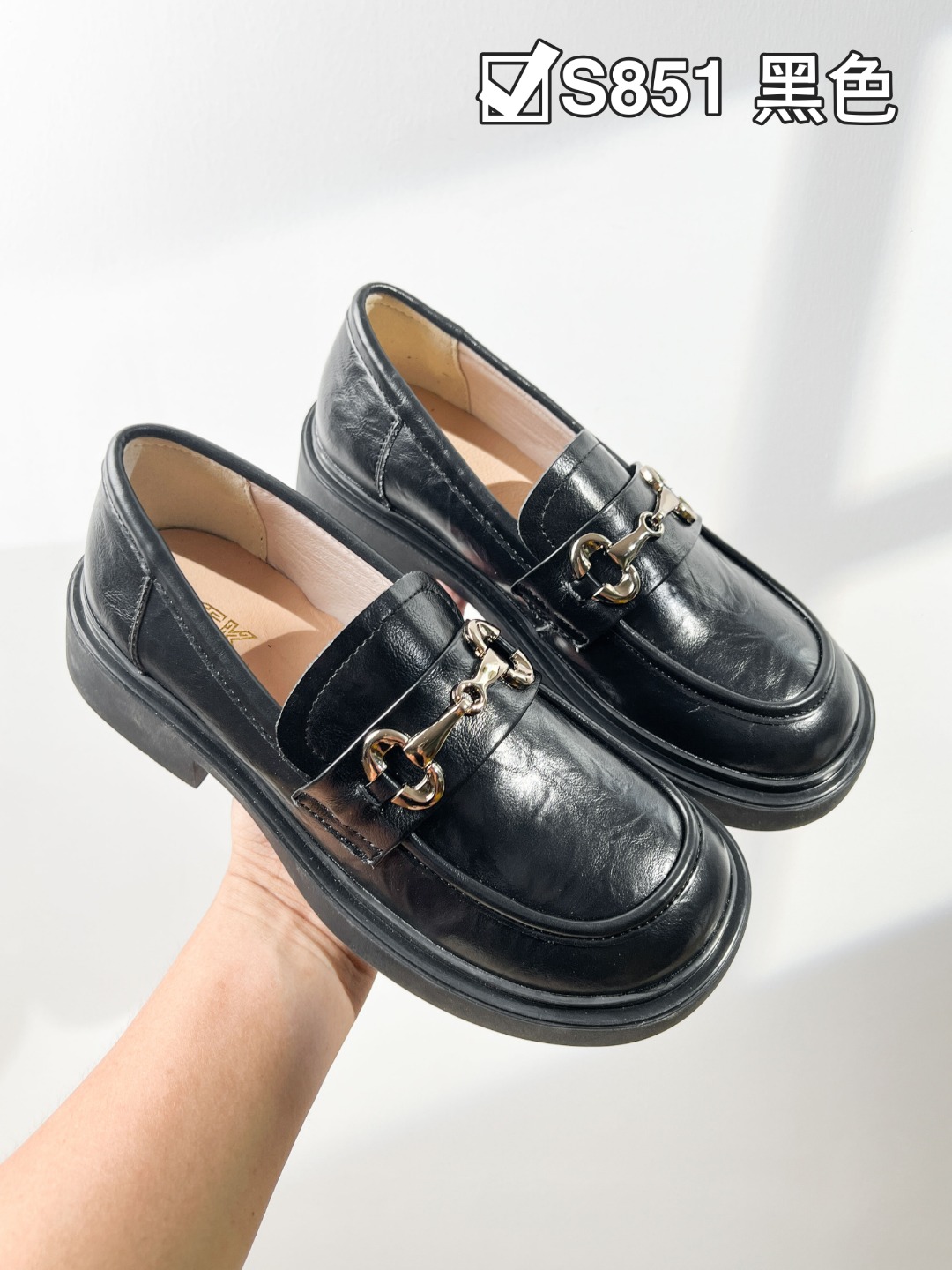 品牌订单2025新款新款乐福鞋女款一脚蹬真皮厚底增高英伦风小皮鞋