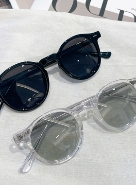 港风复古圆形太阳眼镜