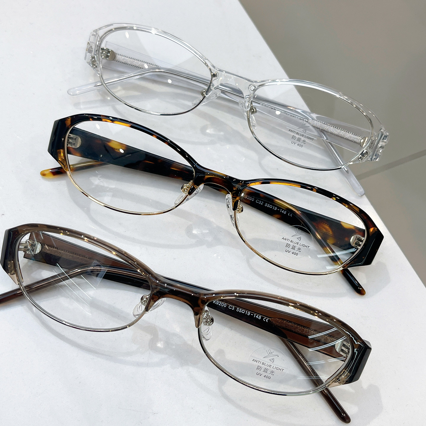 90年代复古半框眉毛眼镜框美式椭圆前卫千禧风配度数近视素颜男女