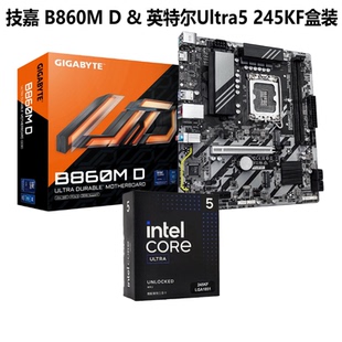 225F DDR5 主板CPU套装 245KF 230F 225 搭Ultra 技嘉B860M