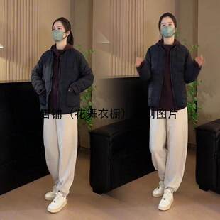 韩系高级感冬季整套气质连帽休闲上衣休闲卫裤羽绒棉服外套三件套