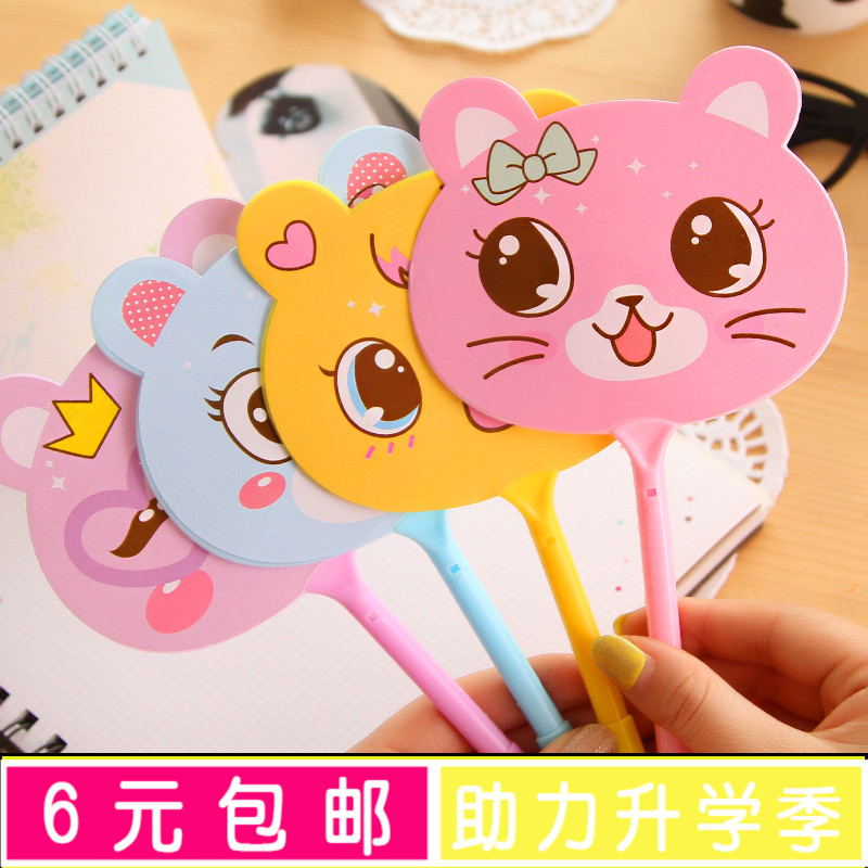 韓國文具新奇圓珠筆創意小扇子筆油筆小學生禮物廣告筆定制印LOGO