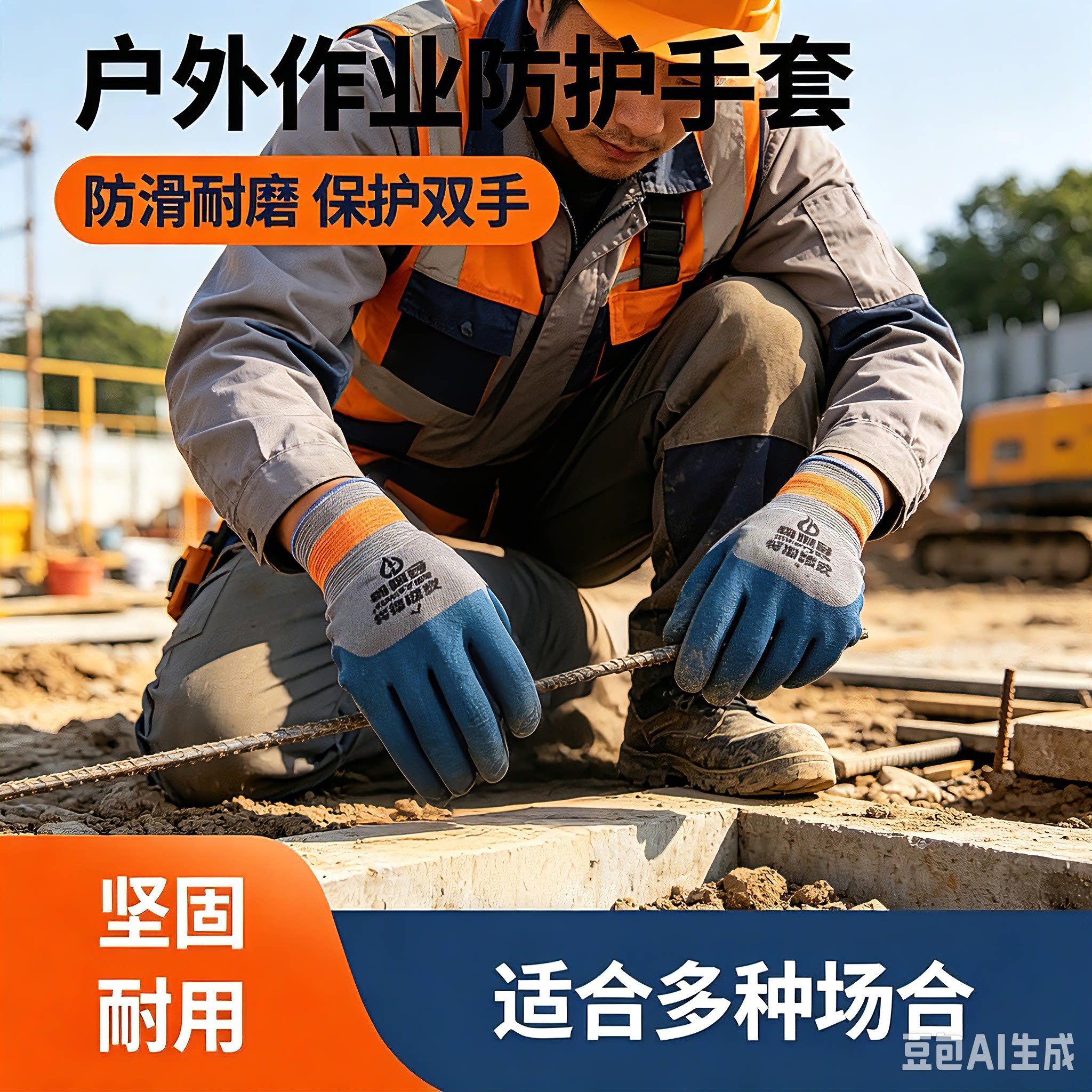 橡胶轮胎王发泡手套防滑耐磨