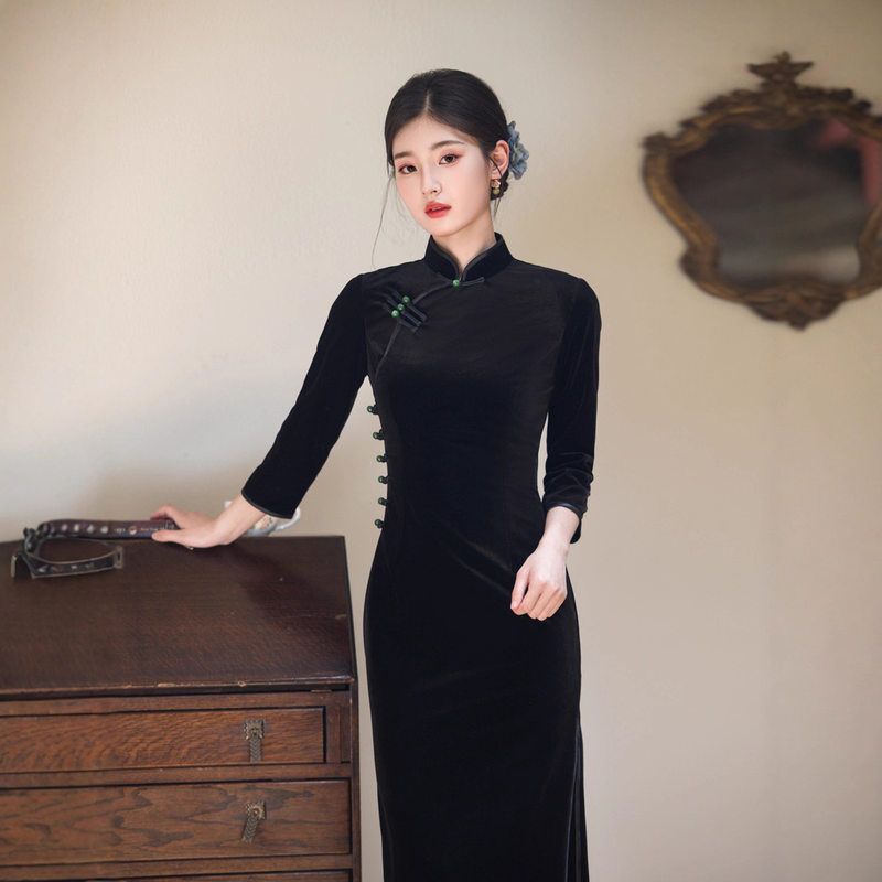 曼玉年轻气质显瘦长袖款春秋季