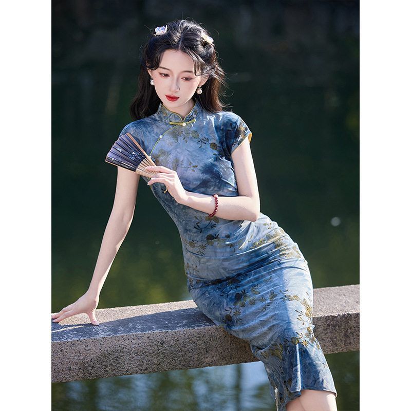 洛士气质年轻高级感改良夏季旗袍新款女复古风绝美款2025优雅年连