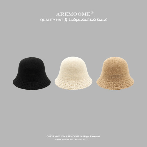 AREMOOME夏季编织透气渔夫帽