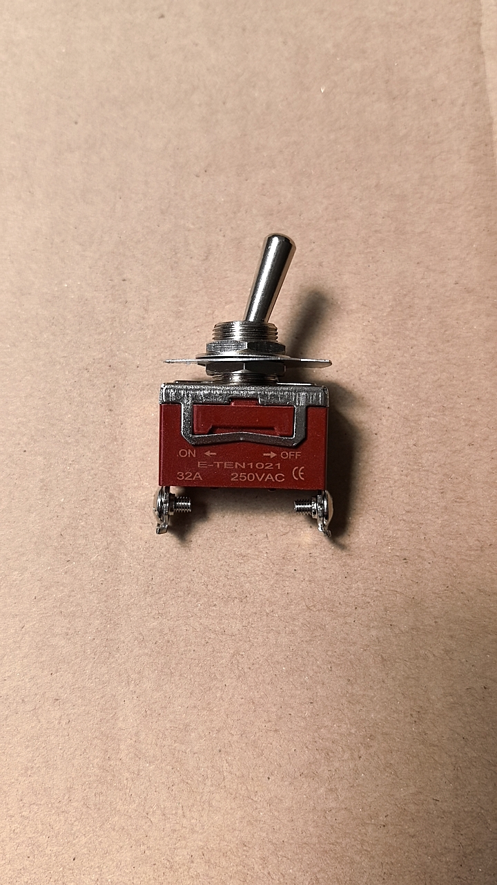 银点钮子开关拨动开关E-TEN1021二档二脚带螺丝15-32A电源开关