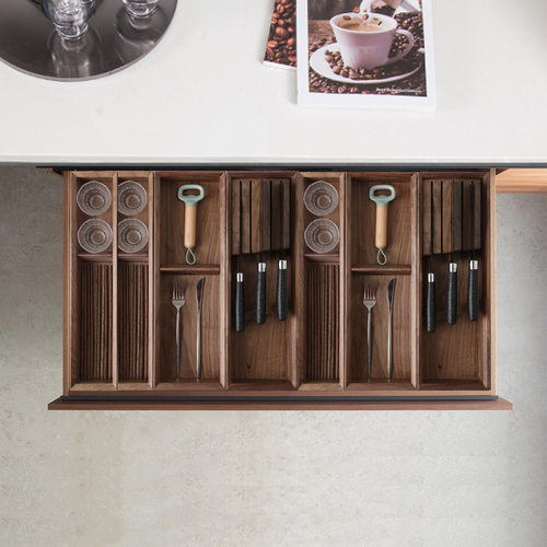 厨房抽屉分隔餐具收纳盒家用橱柜内置分格刀叉筷子置物架厨具收纳