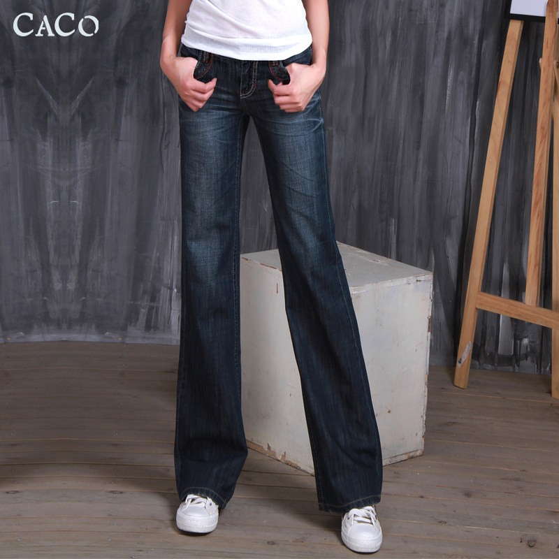 特惠宽松阔腿裤女长裤宽松无弹力显瘦时尚加长复古微喇拖地牛仔裤,女装/女士精品,牛仔裤,淘宝优惠券,粉丝福利购,淘宝优惠卷