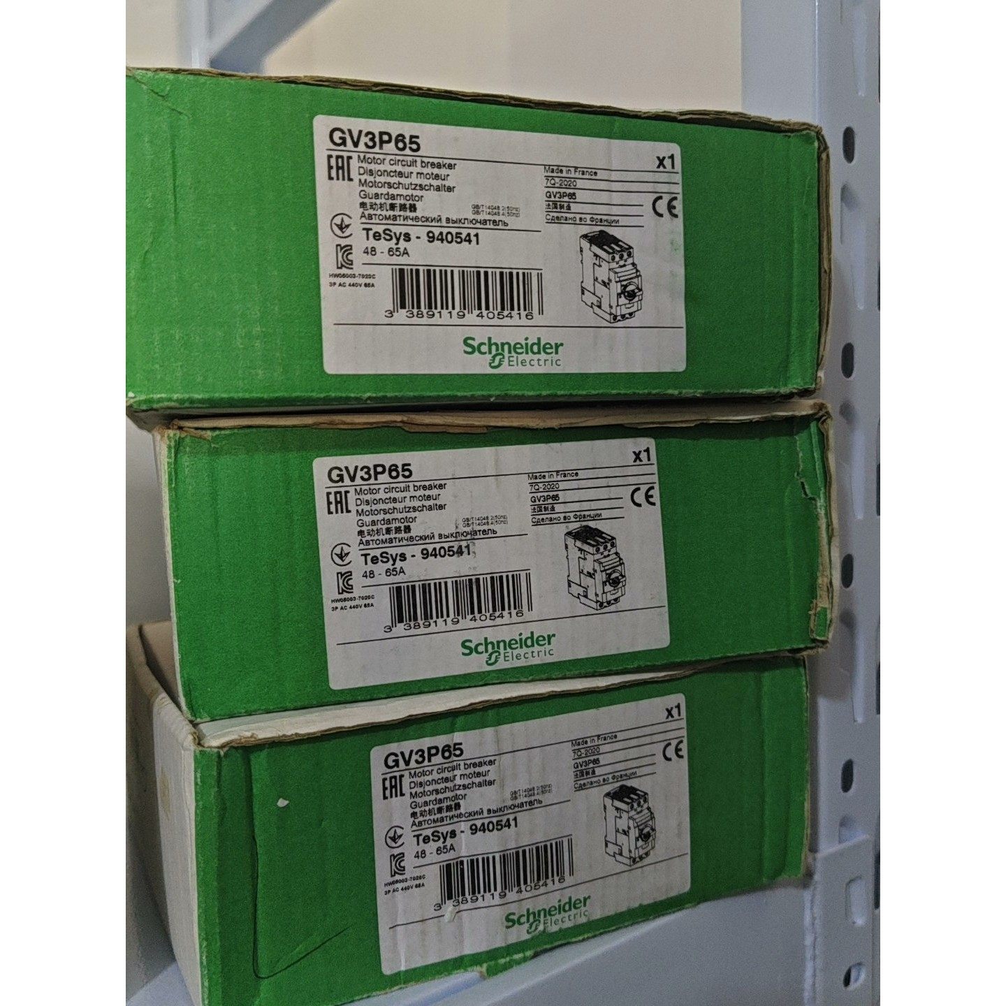 (议价)施耐德GV3P65    48-65A电动机断路器,马达断路询价