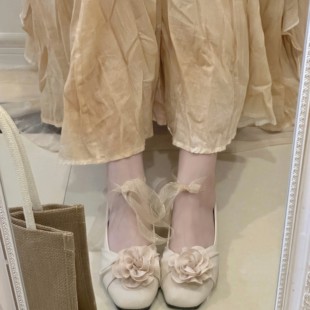 禅意侘寂风国风新中式 子古风芭蕾鞋 江南旗袍中式 美学干枯玫瑰 鞋