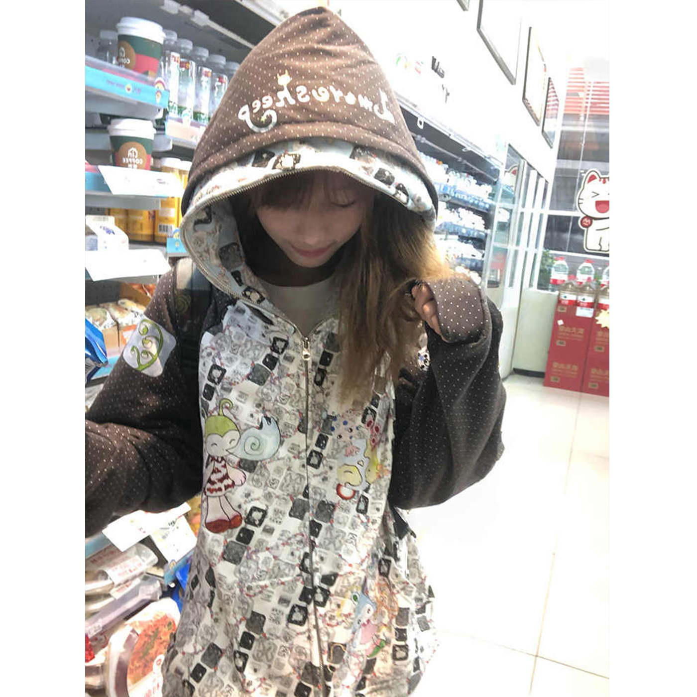 卫衣女秋冬加绒加厚开衫拉链外套